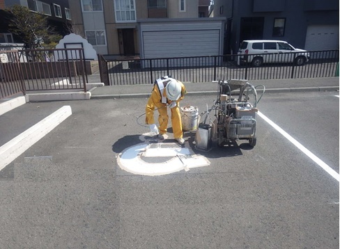 白線引き